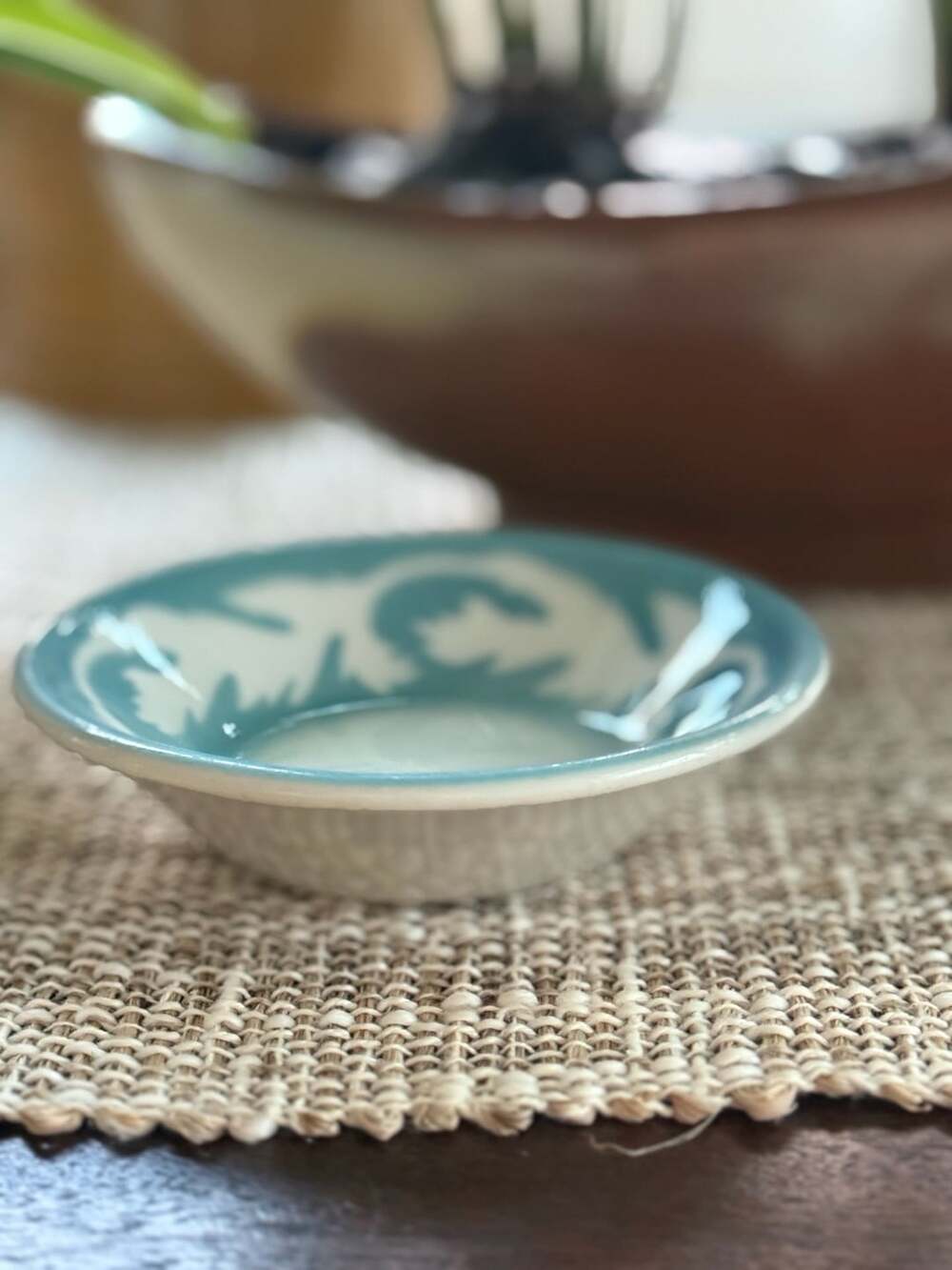 Syracuse China Blue Oakleigh Oak Leaf 5” Dessert Bowl
